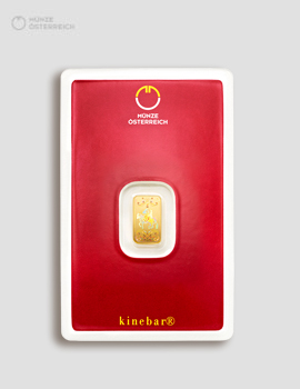 1g Goldbarren Kinebar – Münze Österreich
