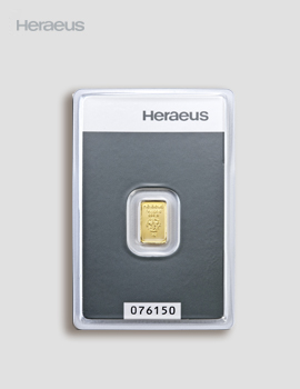 1g Goldbarren Prägebarren – Heraeus