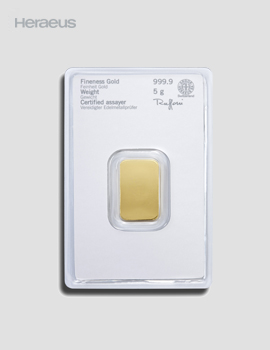 Goldbarren Prägebarren 5g