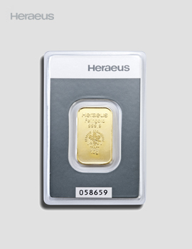 10g Goldbarren Prägebarren – Heraeus