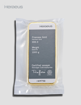 1000g Goldbarren Gussbarren – Heraeus