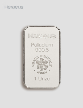 1 Unze Palladiumbarren – Heraeus