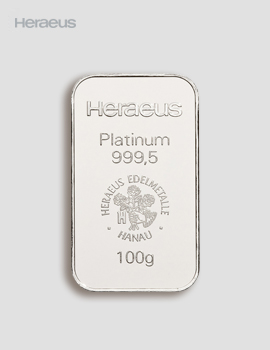100g Platinbarren – Heraeus